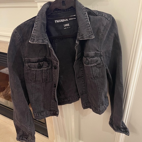 Paradise Mine Aritzia Black denim jacket - Picture 1 of 2
